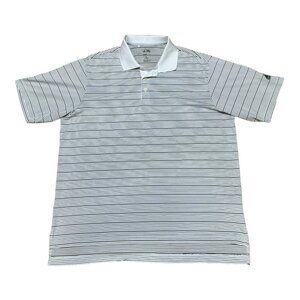 Adidas Golf ClimaCool Polo Shirt XL Striped Short Sleeve Climalite Golf Athletic